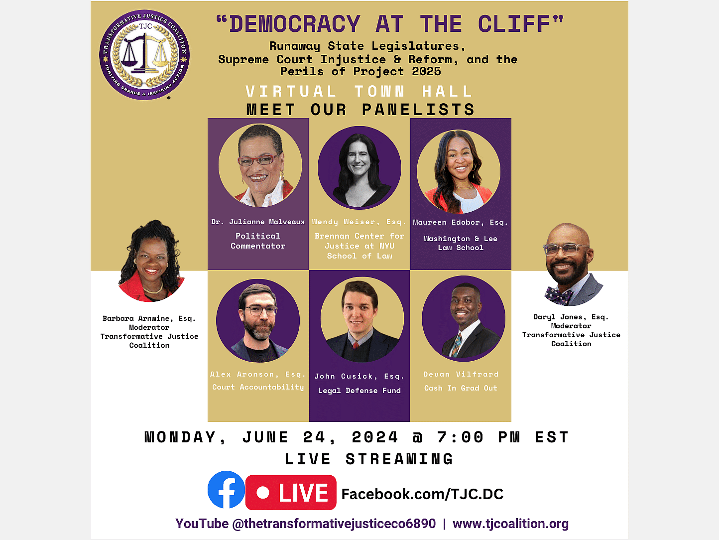 "Democracy At The Cliff" National Tele-Town Hall action