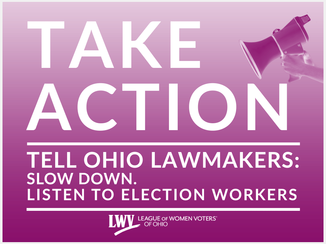 Tell lawmakers: listen to election officials action