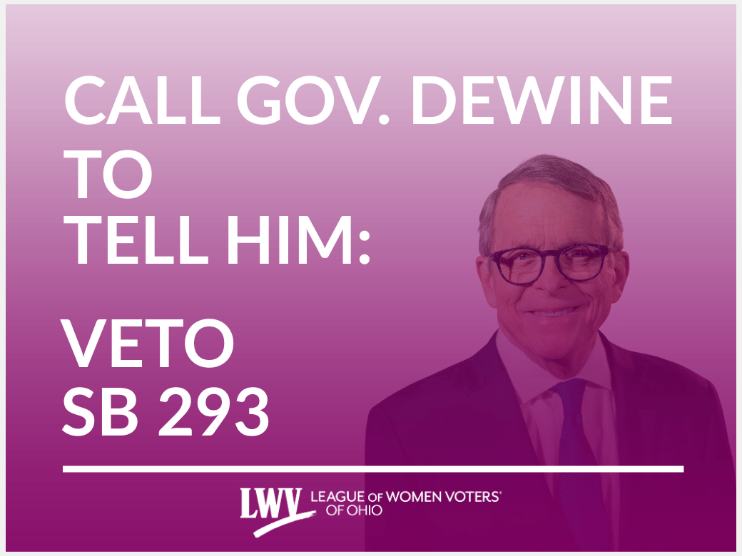 Tell Gov. DeWine: Veto SB 293! action