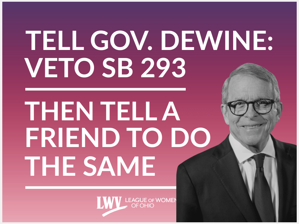 Tell Gov. DeWine: Veto SB 293 action